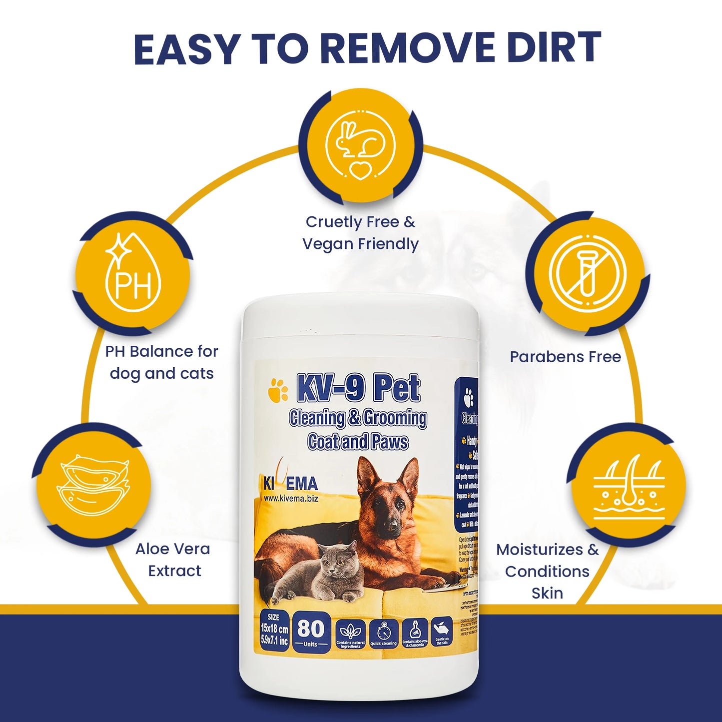 Gentle Clean & Groom Pet Wipes, 160ct.
