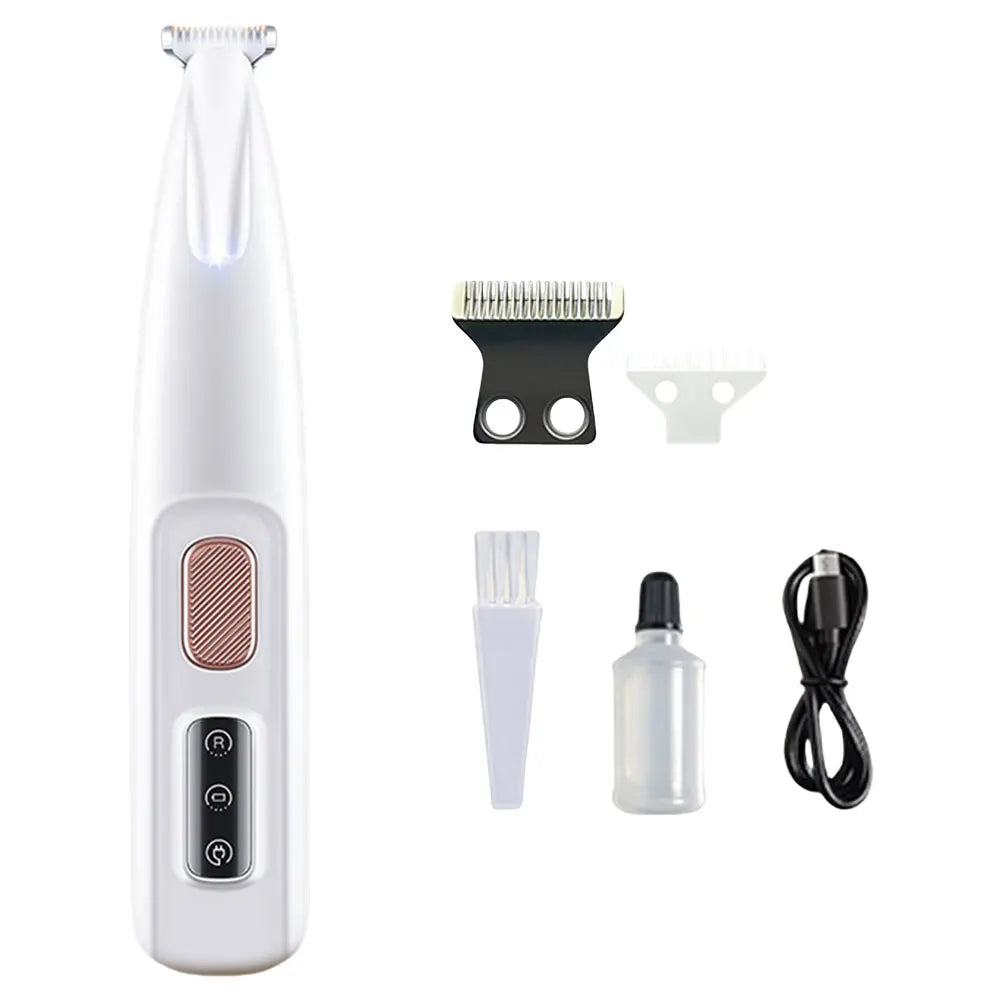 Cordless Pet Paw & HairTrimmer / Clipper with LED Light