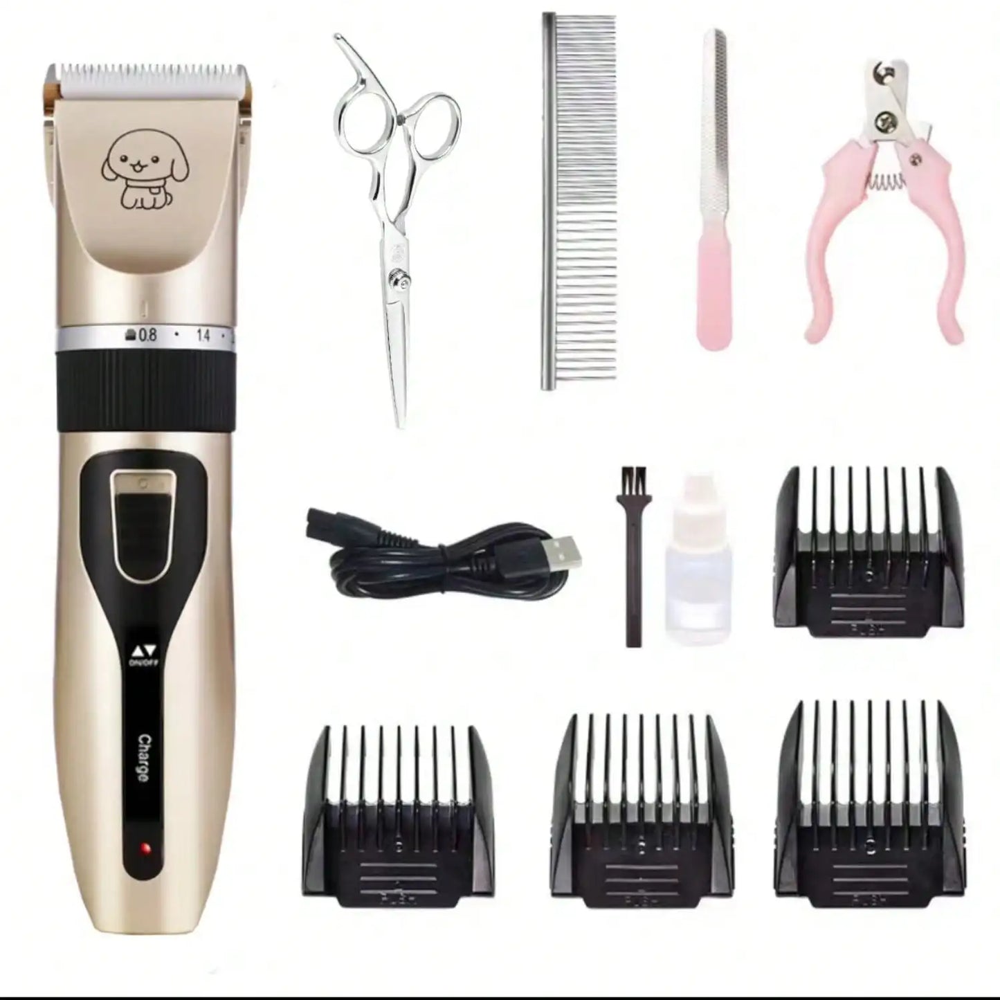 Cordless Pet Hair Trimmer / Shaver Grooming Kit - Thick Hair