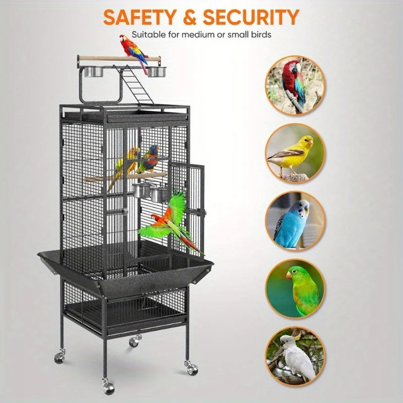 61" Large Bird Cage Top Play EZ USE