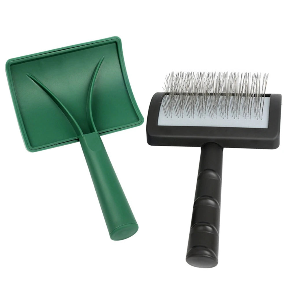 Extra Long Wire Pin Brush -good for Matted Hair Shedding and Massage