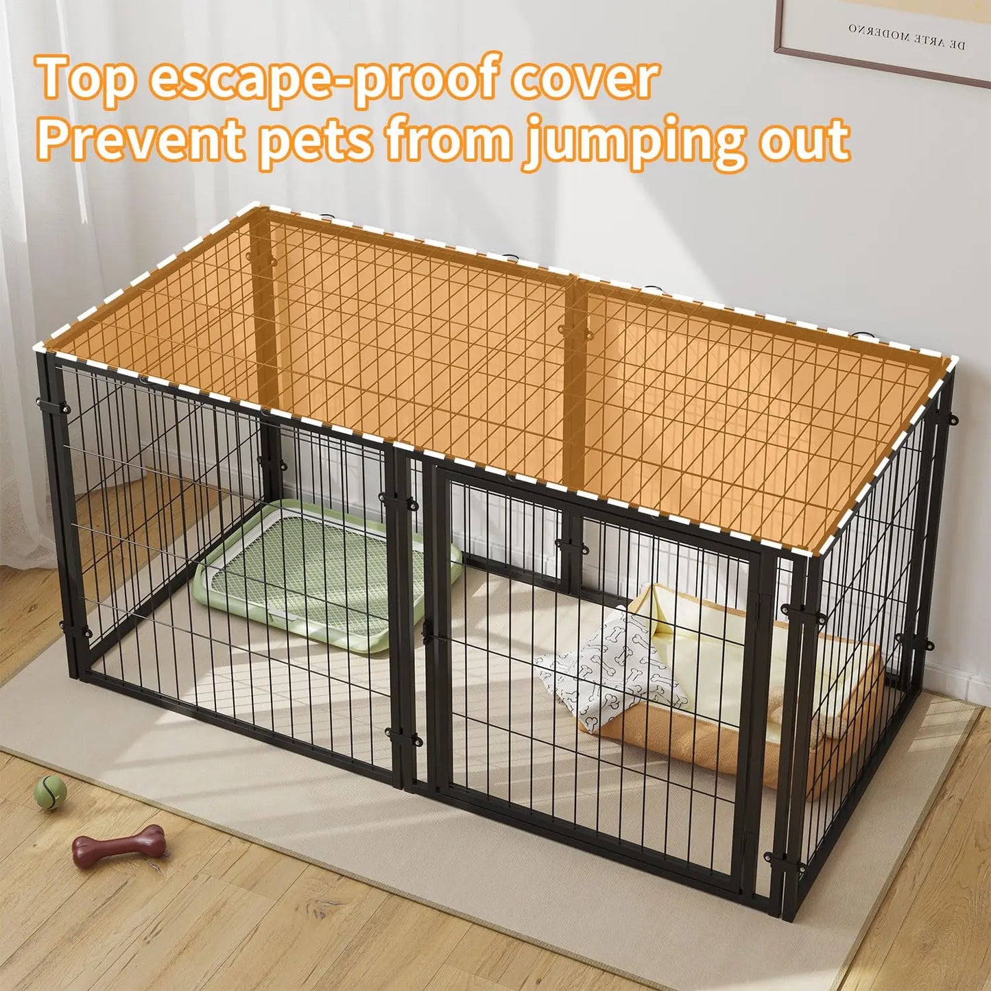 Extra Large Durable and Strong Dog Crate Kennel with Wheels