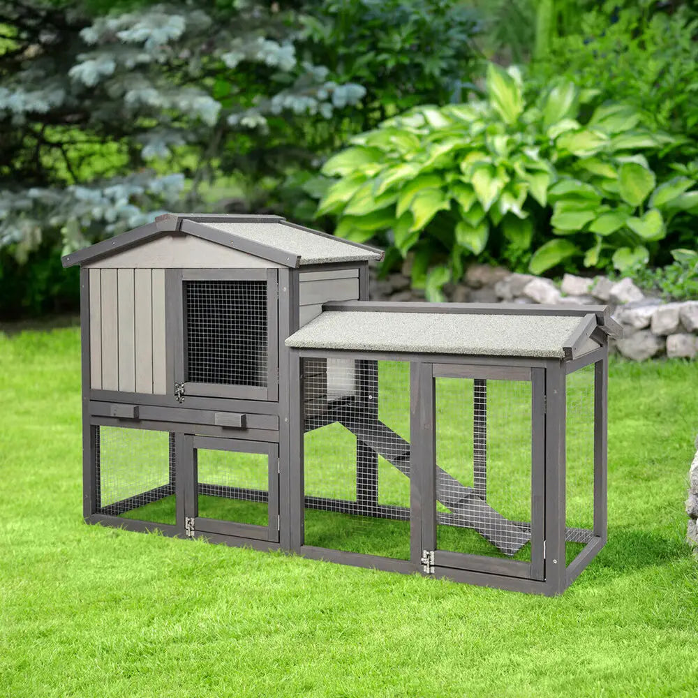 58" Large Wooden Rabbit Hutch / Chicken Coop