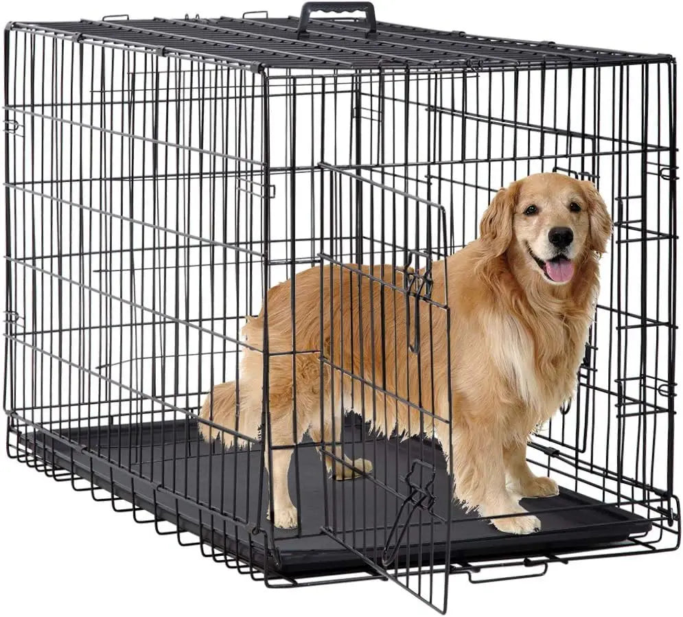 48 Inch Folding Metal Dog Crate for Large Dogs
