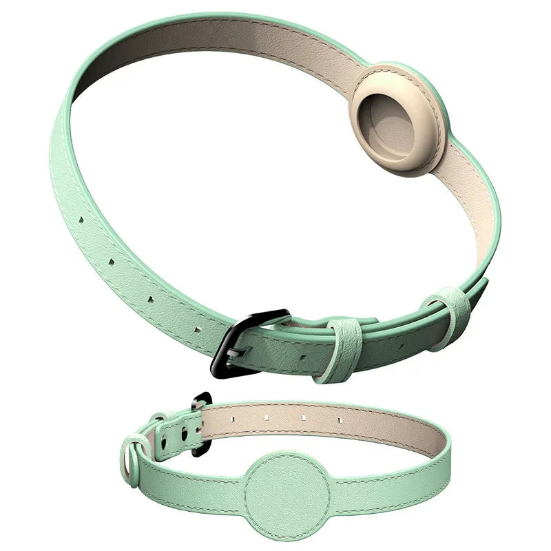 Apple Airtag Leather Pet Collar for Puppy
