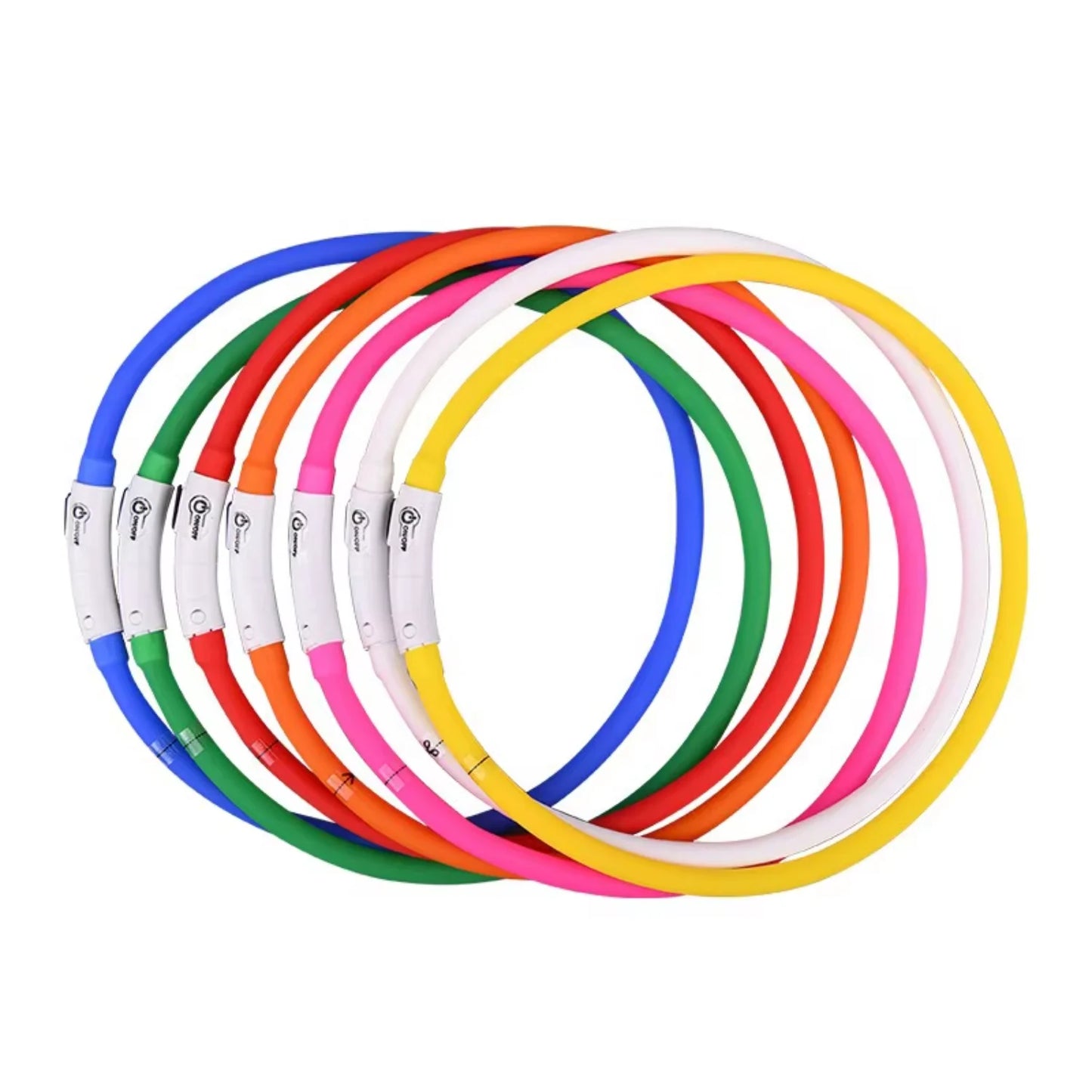 Rechargeable LED Light Dog Collar; Waterproof