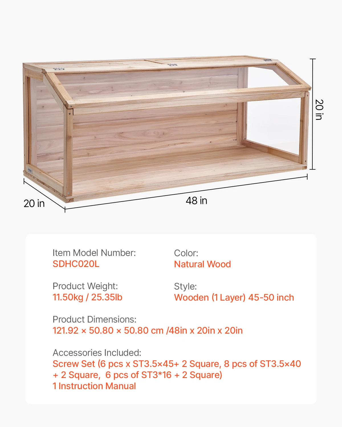 S- 30"-35" M- 40"-45" L- 45"-50" Wooden 270° Viewing Hamster Habitat with Openable Top Ventilated Animal Cage for Gerbils Mice
