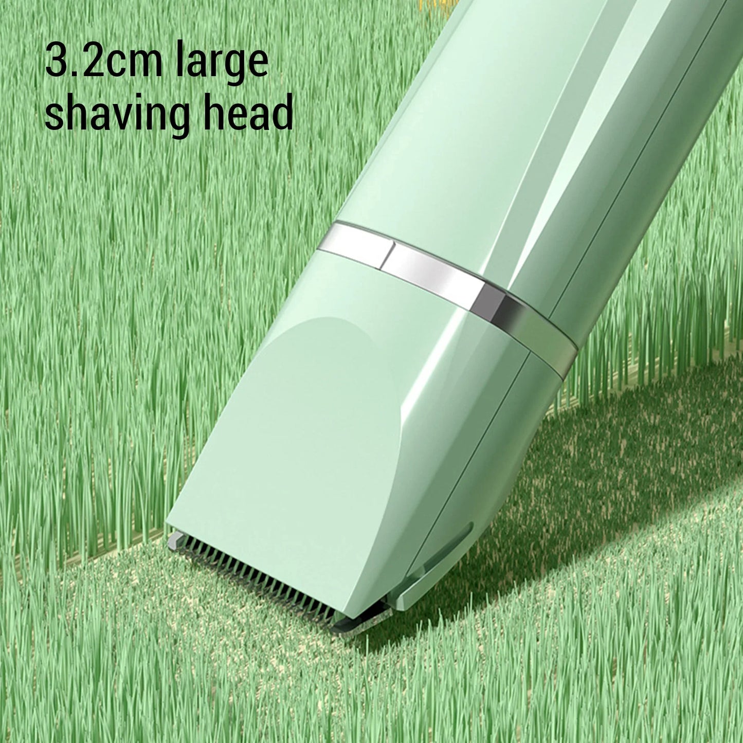 Pet Hair Trimmer / Clipper with 4 Replacement Heads