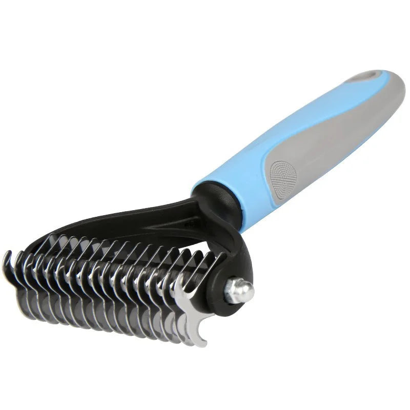 Pet Hair Remover Shedding Brush & Fur Knot Cutter