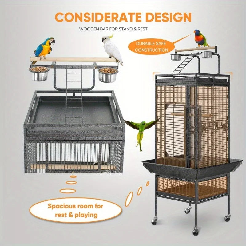 61" Large Bird Cage Top Play EZ USE