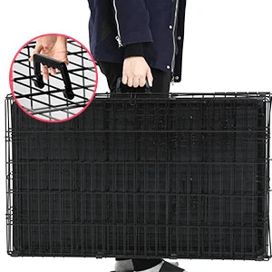 48 Inch Folding Metal Dog Crate for Large Dogs