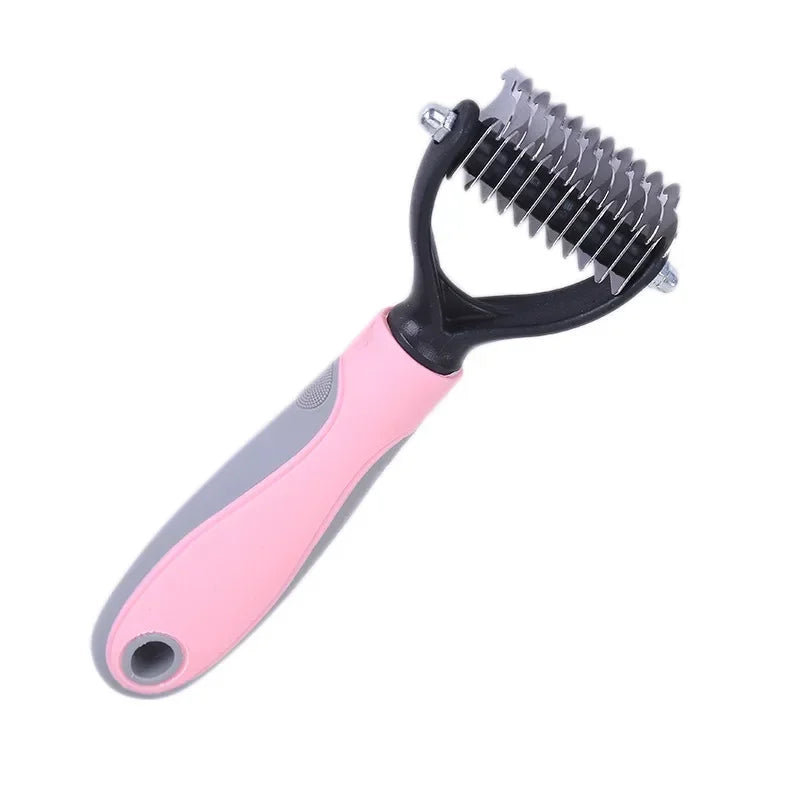Pets Fur Knot Cutter Shedding / Hair Removal Brush / Comb, Double sided