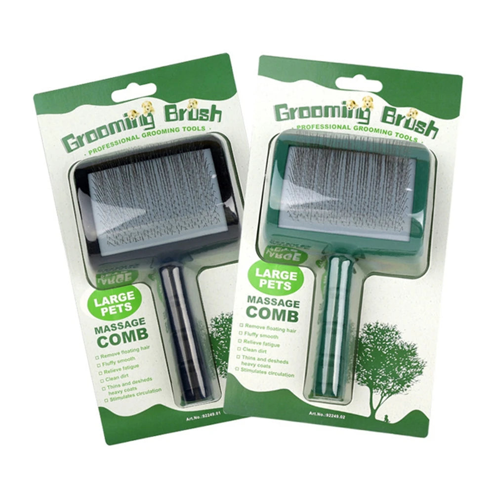 Extra Long Wire Pin Brush -good for Matted Hair Shedding and Massage