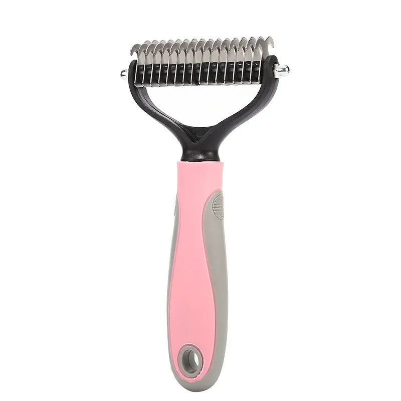 Pets Fur Knot Cutter Shedding / Hair Removal Brush / Comb, Double sided