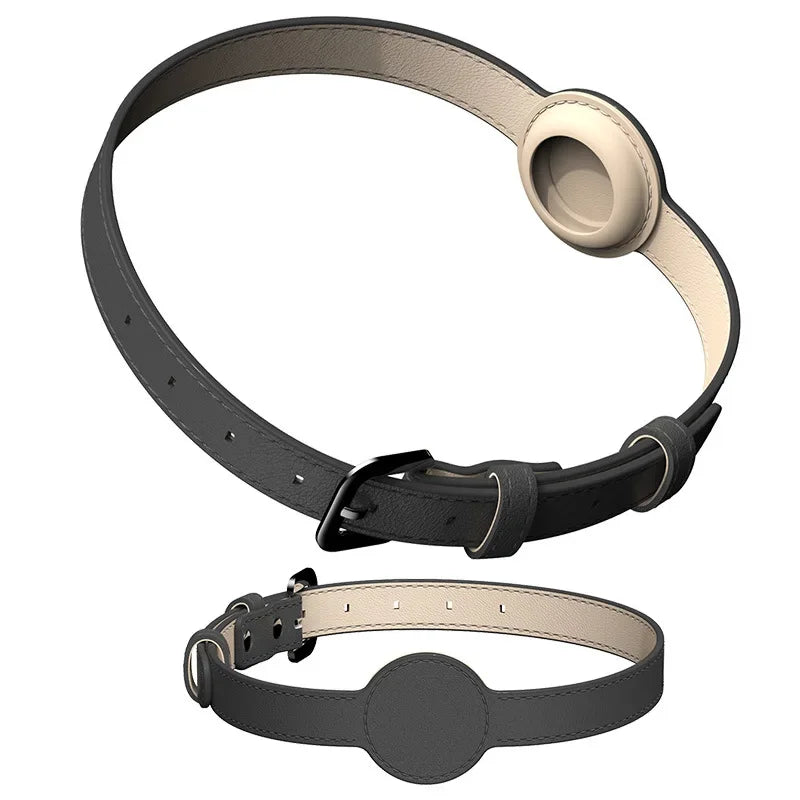 Apple Airtag Leather Pet Collar for Puppy