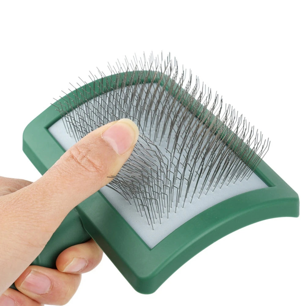 Extra Long Wire Pin Brush -good for Matted Hair Shedding and Massage