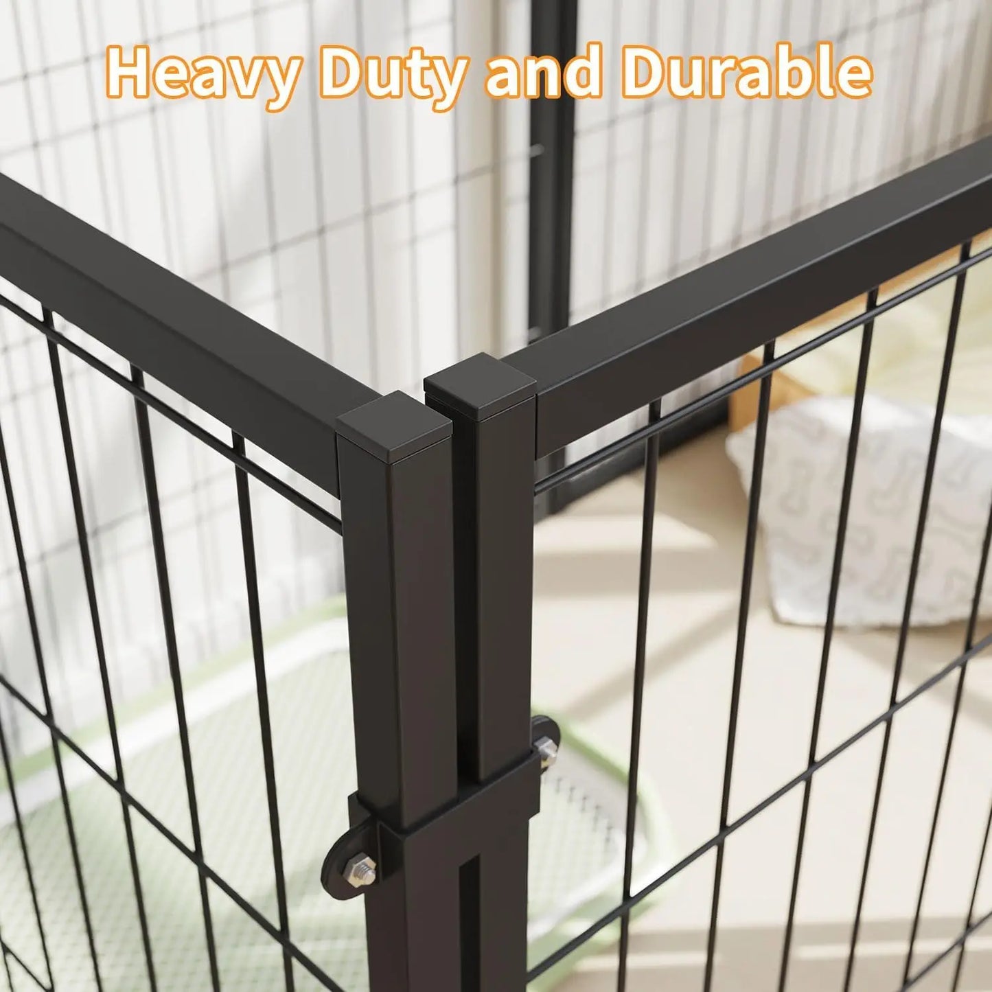 Extra Large Durable and Strong Dog Crate Kennel with Wheels