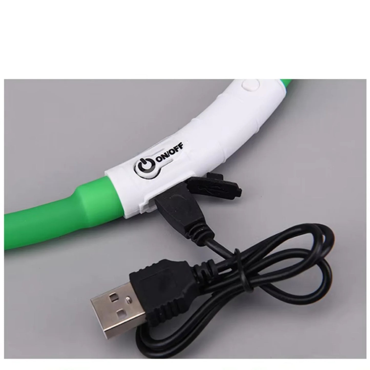 Rechargeable LED Light Dog Collar; Waterproof