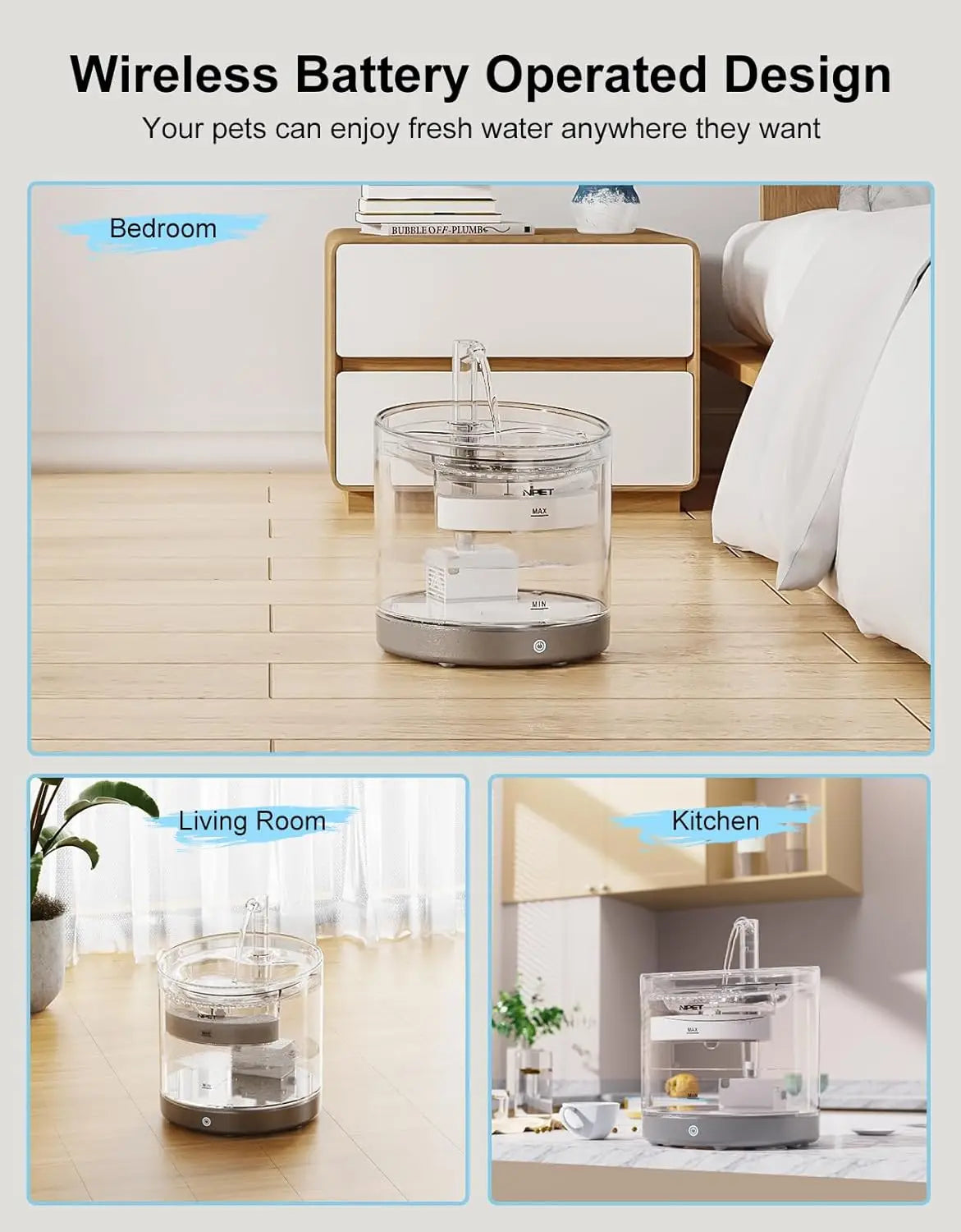 Wireless Automatic Pet Water Fountain