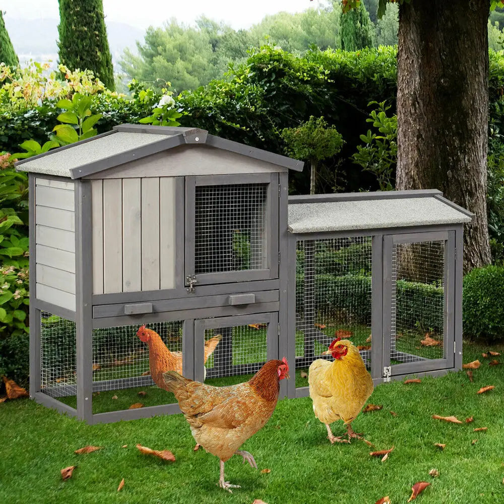 58" Large Wooden Rabbit Hutch / Chicken Coop
