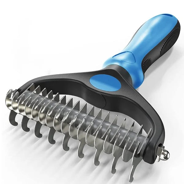 Pet Hair Remover Shedding Brush & Fur Knot Cutter