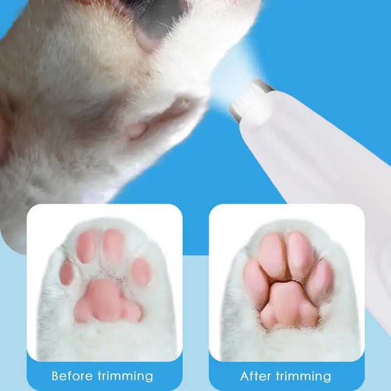 Waterproof Cordless Pet Paw & HairTrimmer / Clipper with LED Light