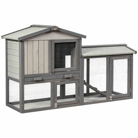 58"  Large Wooden Rabbit Hutch / Chicken Coop
