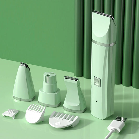 Pet Hair Trimmer / Clipper with 4 Replacement Heads