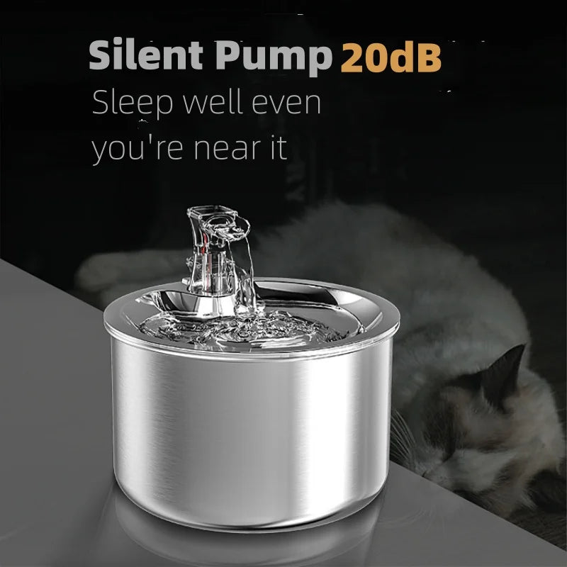 2L fully stainless steel  Automatic pet water dispenser