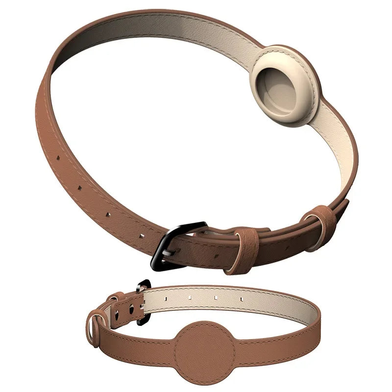 Apple Airtag Leather Pet Collar for Puppy