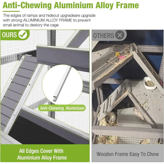 5 Level Anti-Chewing Small Animal Cage for Ferret, Rat,  Chinchilla, Hedgehogs, Squirrel, Chameleon, Lizard, Gerbils